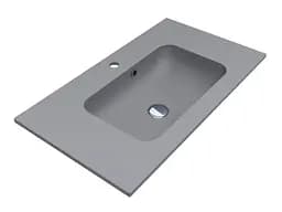Умивальник Miraggio Della 800 mirastone gray 0000943, Сірий - мініатюра 3