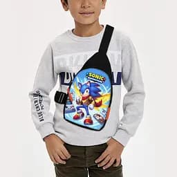 Сумка через плечо детская Супер Соник 29х17 см сумка слинг для мальчика (02202)