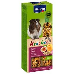 Лакомство для морских свинок Vitakraft Kracker Original + Frucht &amp; Flakes, фрукты и хлопья 2 шт. 112 г (25155)