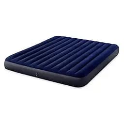 Матрац надувний велюровий Intex синій 183x203x25 см