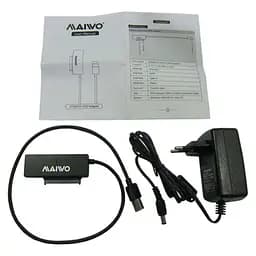 Адаптер Maiwo K104A USB 3.0 - SATA III, с блоком питания 12В/2А (K10435A) - мініатюра 3