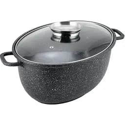 Гусятниця Edenberg EB-9173 з литого алюмінію з мармуровим покриттям з кришкою