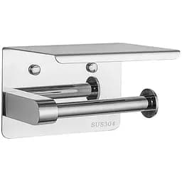 Держатель туалетной бумагидержатель с полкой хром Frap F502 Хром