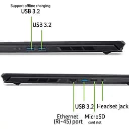 Ноутбук Ігровий ACER Nitro V16S AI ANV16S-61-R7T3, AMD Ryzen AI 9 365 до 5GHz, 16" WQXGA, 32GB, SSD 1TB, NVIDIA GeForce RTX 5070 8GB, Free DOS - мініатюра 11