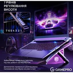Охолоджувальна підставка для ноутбука до 17,3 дюйма GamePro GPCP-680 8xfans - мініатюра 7