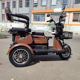 Електроскутер Триколісний Crosser TR1 Pro (1200W, 72V, 24Ah) Коричневий - мініатюра 8