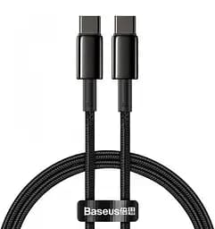 Кабель Baseus Tungsten Gold Cable Type-C to Type-C 100W 1m CATWJ-01 Black