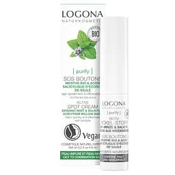 БИО-Крем антибактериальный СТОП-ПРЫЩИ для проблемной кожи Мята и Салициловая кислота из коры ивы Logona 6 мл