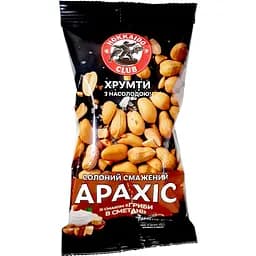 Арахис Hokkaido Club жареный соленый со вкусом грибов в сметане 60 г