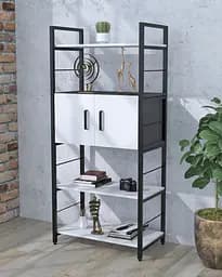 Стелаж L-155 із дверцятами Loft Design (Білий)