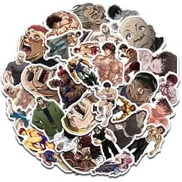 Стікерпак набір наклейок G-Toys Baki the Grappler 45 шт. (SP BG 01)