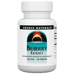 Екстракт чорниці Source Naturals Bilberry Extract 100 мг 30 веганських капсул