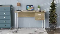 Комп'ютерний стіл Ferrum-decor Таккота 75x140x70 білий ДСП Дуб Сонома 16мм (FRD-102127) - мініатюра 3