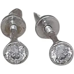 Золотые серьги-пуссеты Гаразд с фианитами. 3531639Б