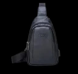 Рюкзак городской кожаный через плечо Fashion style 2019 (fs7932) Черный