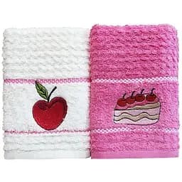 Набір махрових серветок Love You Вишня, з вишивкою, 60х40 см, 2 шт. (60057)