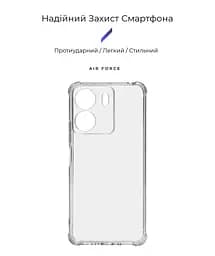 Прозрачный чехол для Xiaomi Redmi 13C 4G Poco C65 с защитой камеры и усиленными бортами, тонкий, силиконовый, бесцветный, ударопрочный, противоударный бампер с закрытой камерой, ArmorStandart (ARM75264) - мініатюра 2