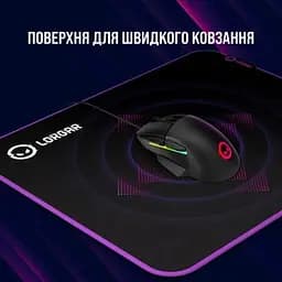 Килимок для мишки Lorgar Main 313 Black/Purple (LRG-GMP313) - мініатюра 7