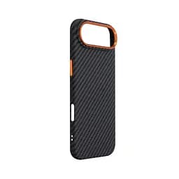 Карбоновый чехол для Apple iPhone 17 Air, LikeCarbon2 SE MagCase, черный, тонкий защитный чехол-панель из поликарбоната с магнитами N52, MagSafe, противоударный, совместим с беспроводной зарядкой, приподнятые края для защиты камеры, ArmorStandart (ARM89155) - мініатюра 3