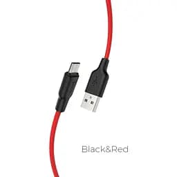 Кабель Hoco Micro USB Silicone X21 Plus 2 метра красный