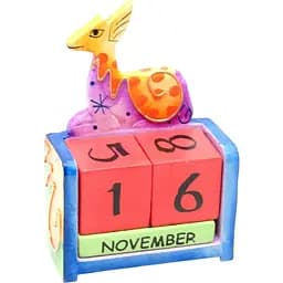 Календарь настольный Жираф дерево 14.5х10.5х5 см