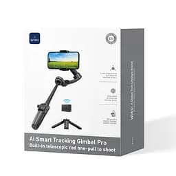 Триосьовий стабілізатор WIWU AI Smart Checking Gimbal PRO Wi-SE016 Black (6977703654363) - мініатюра 2