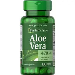 Натуральная добавка Puritan's Pride Aloe Vera 470 mg 100 капсул