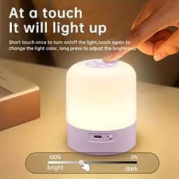 Led нічник лампа / Настільна USB лампа-нічник 360°/ Сенсорна / Акумуляторна / Декоративна / Purple - мініатюра 2