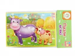 М'які пазли Vladi Toys Тварини ферми, укр. мова, 12 елементів (VT1103-44)