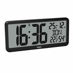 Часы настенные цифровые TFA черный 356x27x161 мм (60452501)