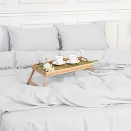 Простирадло на резинці MirSon Linen Winter flower Льон 150х200 см біле (2200008249489) - мініатюра 6