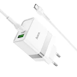 Зарядний пристрій Hoco N21 Extension speed charger set 30w USB + Type-C кабель - мініатюра 2
