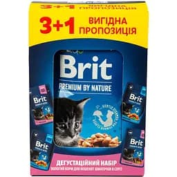 Набір вологих кормів для кошенят Brit Premium курка з рибою 4 шт. х 100 г - мініатюра 2
