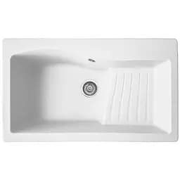 Мийка кухонна Valetti 22N гранітна 860х500 мм біла