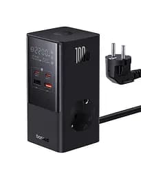 Зарядний пристрій подовжувач Baseus PowerCombo Tower Power Strip 2AC+2U+2C 100W 1.5m