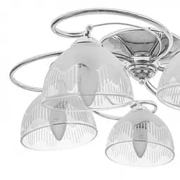 Люстра стельова Brille в спальню E27 60W CH (LK-593C/5) - мініатюра 5
