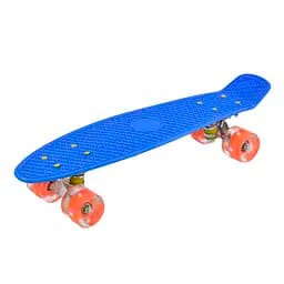 Скейт Пенни борд 0880 Best Board, СИНИЙ, СВЕТ, доска=55см, колеса PU d=6см