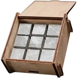 Подарочный набор Whiskey Stones камни для виски 9 штук + инструкция + мешочек для хранения + щипцы