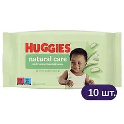 Влажные салфетки Huggies Natural Care 560 шт. (10 уп. х 56 шт.)