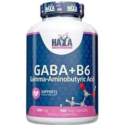 Аминокислота Haya Labs GABA + B6 100 вегакапсул