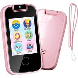 Детская камера PTHTECHUS для девочек и мальчиков - MP3-плеер с сенсорным экраном и поворотной камерой