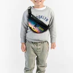 Сумка-бананка детская Скейтбординг с принтом ,32х15см,сумка скейтборд  для мальчика через плечо (00170)