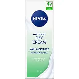 Матуючий денний крем Nivea Інтенсивне зволоження 24 години для комбінованої та жирної шкіри 50 мл - мініатюра 3