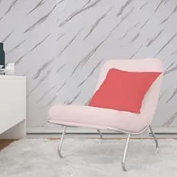 Плінтус 3D Loft РР самоклеючий білий зі срібною смужкою 2300*70*4мм (1833)