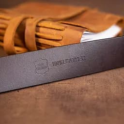 Ремінь шкіряний Vintage чоловічий 115х3,5 см acs0014831 - мініатюра 9