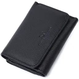 Красиве жіноче портмоне з монетницею з натуральної шкіри ST Leather 22728 чорне