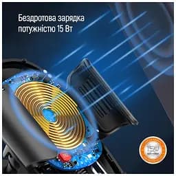 Універсальний автотримач ColorWay Air Vent Car Wireless Charger 15W Black (CW-CHAW038Q-BK) - мініатюра 12