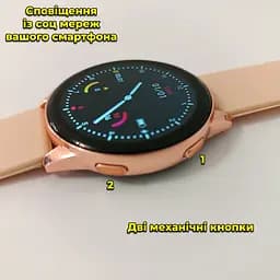 Смарт годинник T2 Pro Active 2 Bluetooth, встановлення свого фону, прийняття/здійснення дзвінків Золотой - мініатюра 5