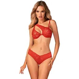 Комплект белья Obsessive Atenica XS/S красный