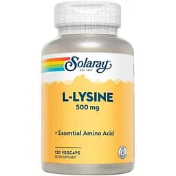 Аминокислота Solaray L-Lysine 500 мг 120 вегакапсул